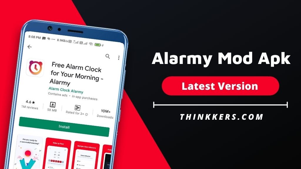 Alarmy Mod Apk v4.42.08 (Premium Unlocked) Thinkkerz